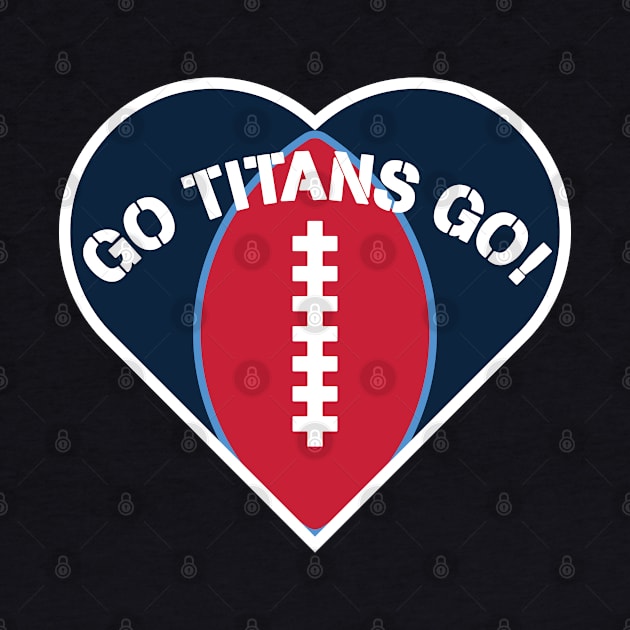 Heart Shaped Tennessee Titans by Rad Love